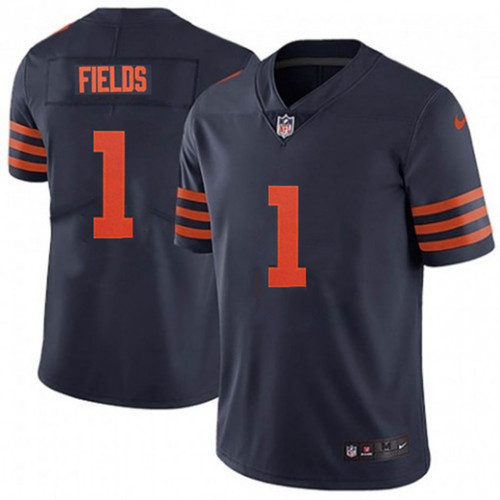 Youth Chicago Bears #1 Justin Fields Navy Vapor Untouchable Limited Stitched NFL Jersey